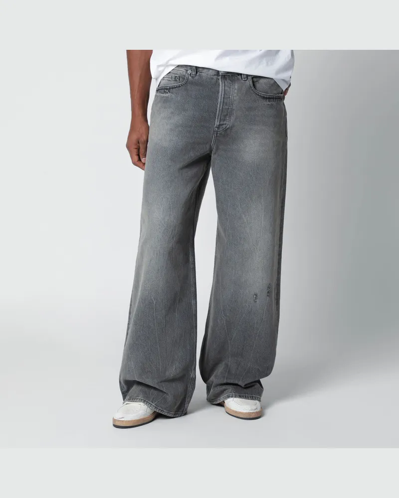 Golden Goose Weit geschnittene grau gewaschene Jeans Grey