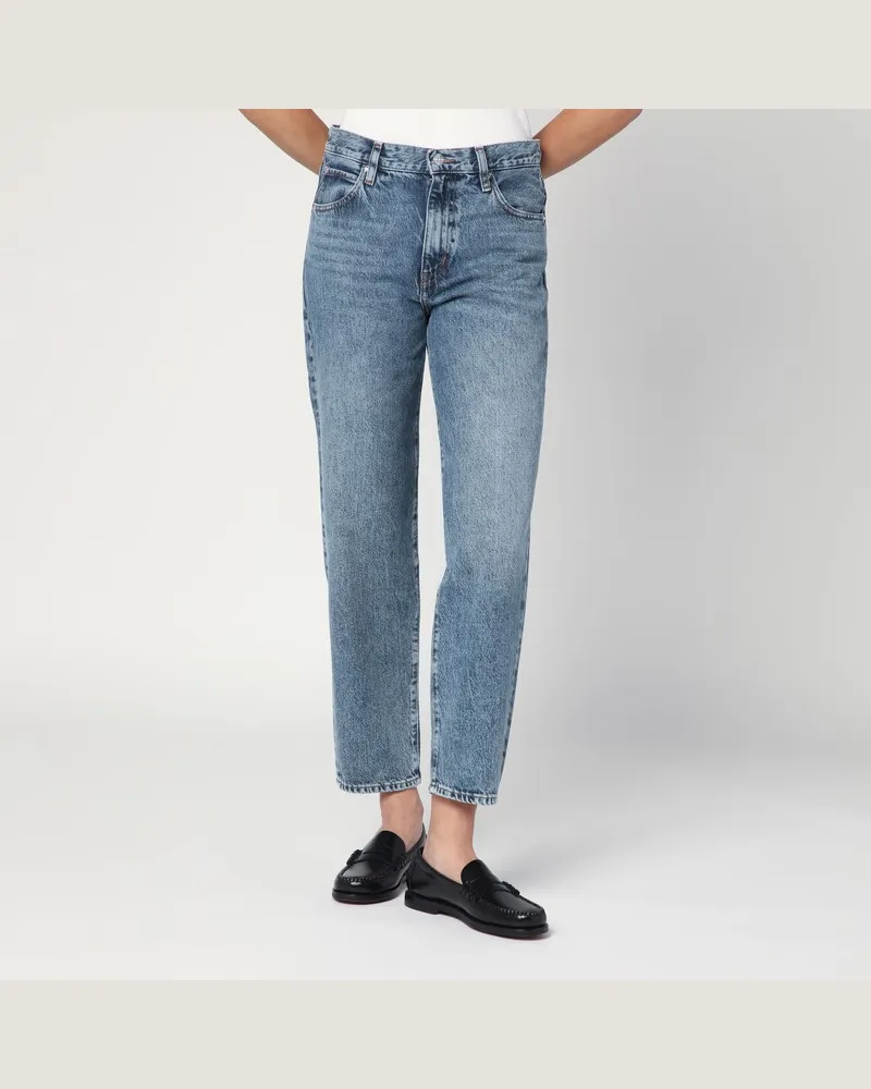 Frame Denim Hellblaue Jeans mit Washed-Effekt Blau