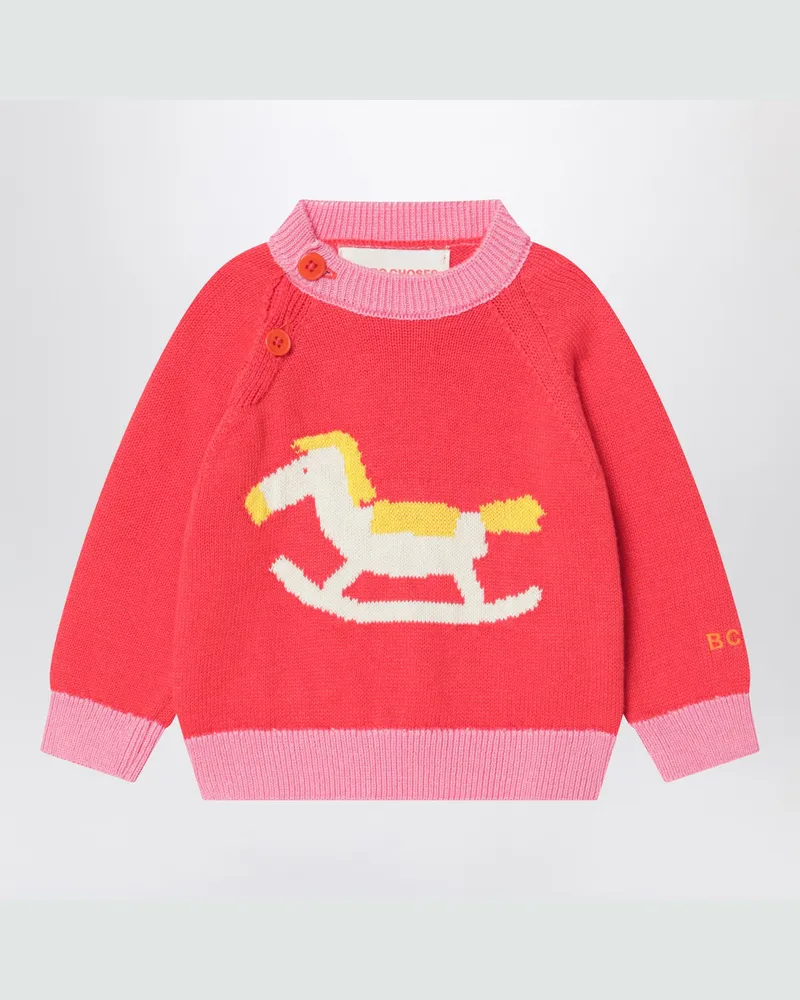 BOBO CHOSES Roter Rocking Horse Pullover aus Baumwolle Red