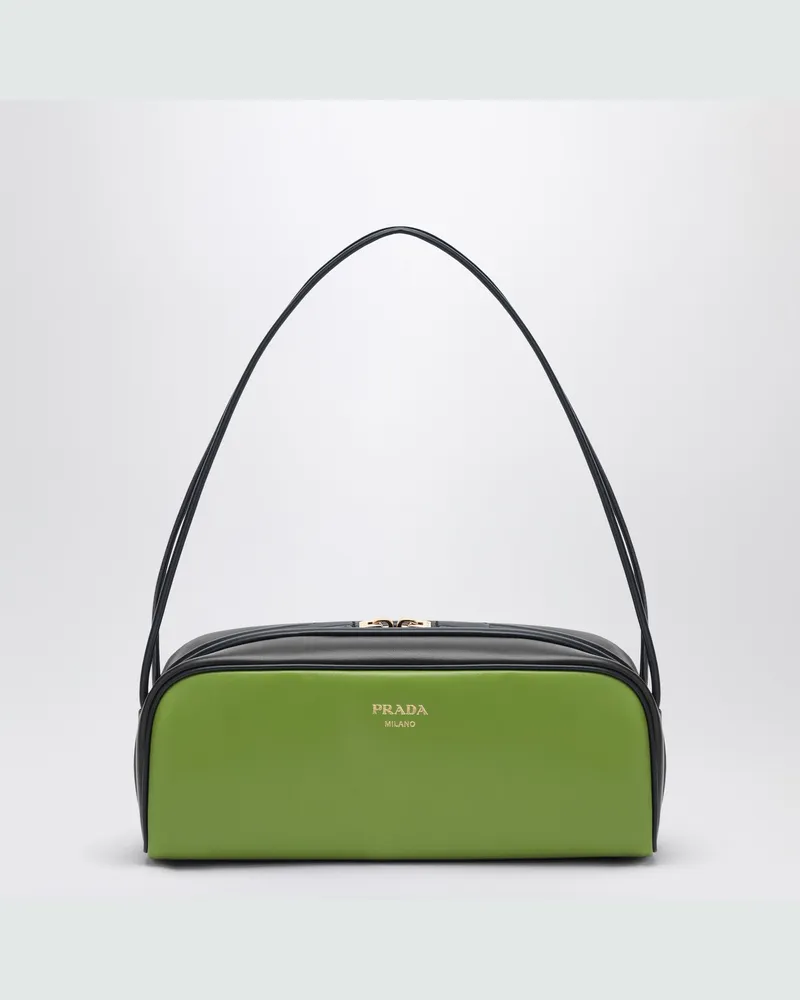 Prada Swing Tasche Ebenholz/Grün Green