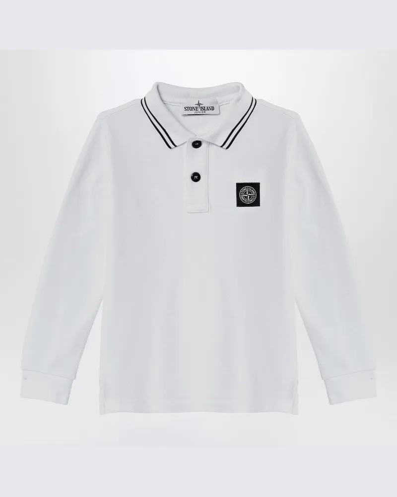Stone Island Weißes Poloshirt aus Baumwolle White