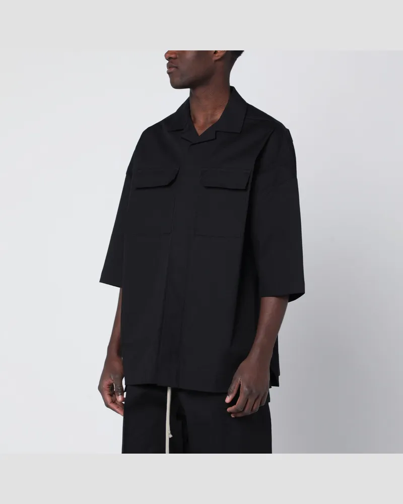Rick Owens Schwarzes Hemd mit Taschen Black