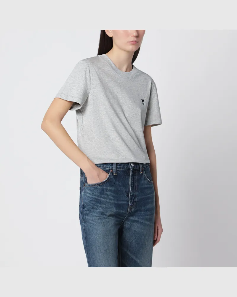 AMI Paris Graues Ami De Coeur T-Shirt Grey