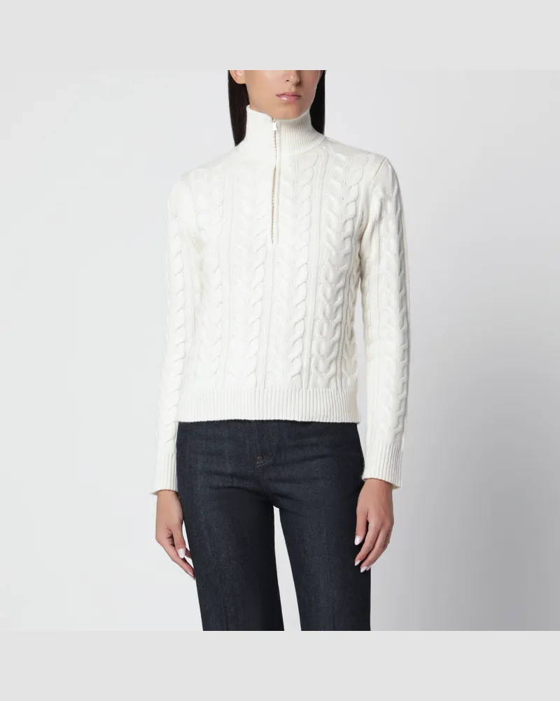 Max Mara Pullover Mxmlibero weiß aus Kaschmir White