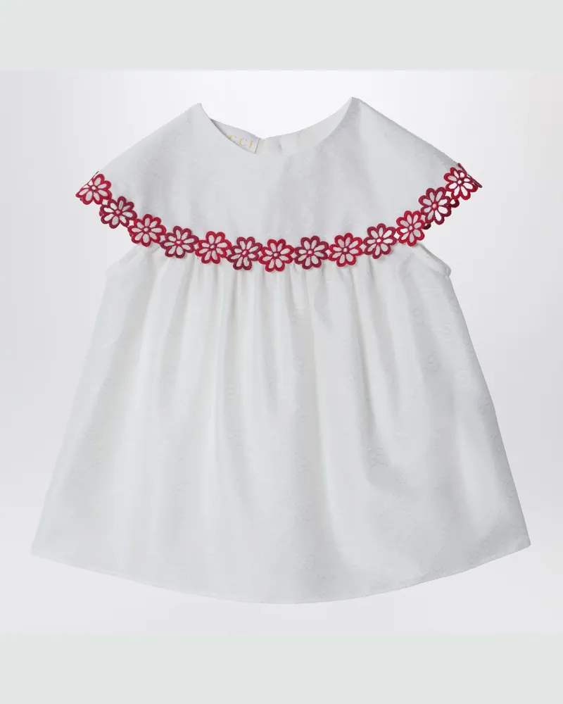 Gucci Weißes Kleid aus GG-Jacquard-Baumwolle White