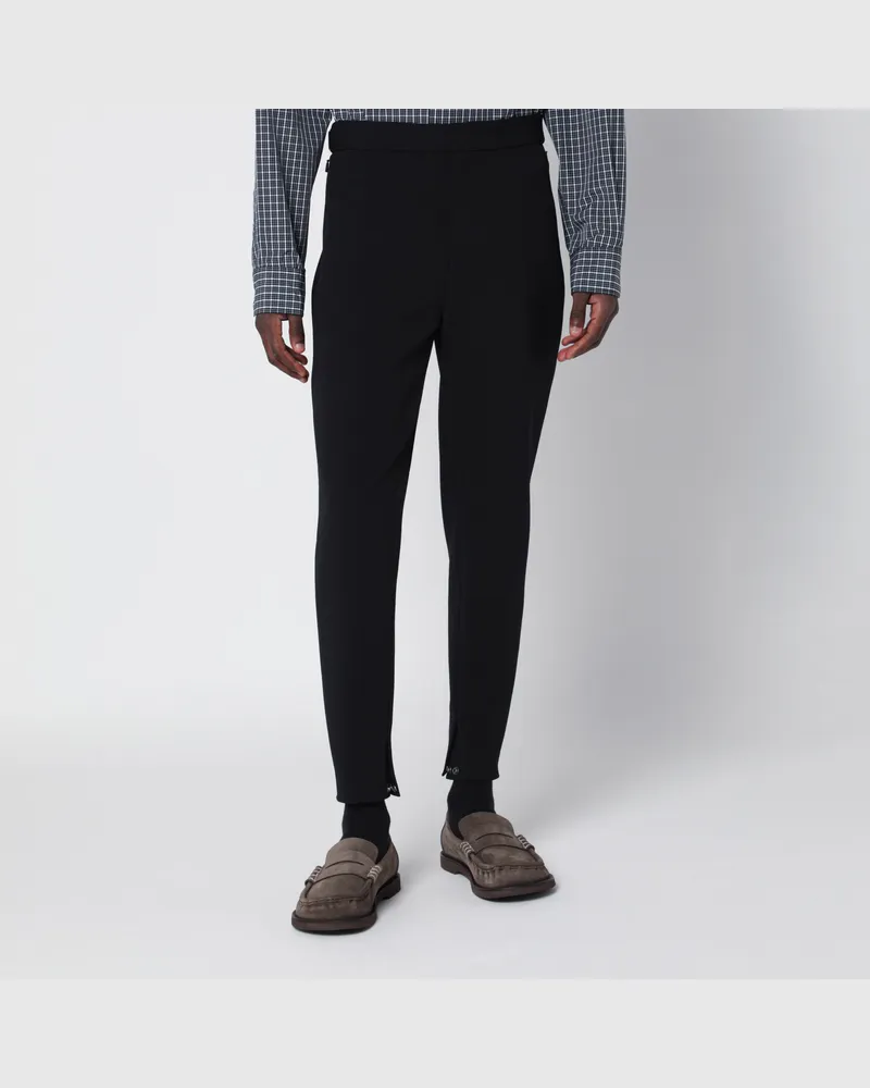 Loewe Schwarze Stretch-Wollmischungshose Black