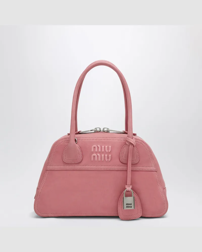 Miu Miu Kleine Vivant Tasche aus Nappaleder in Begonia Pink Pink