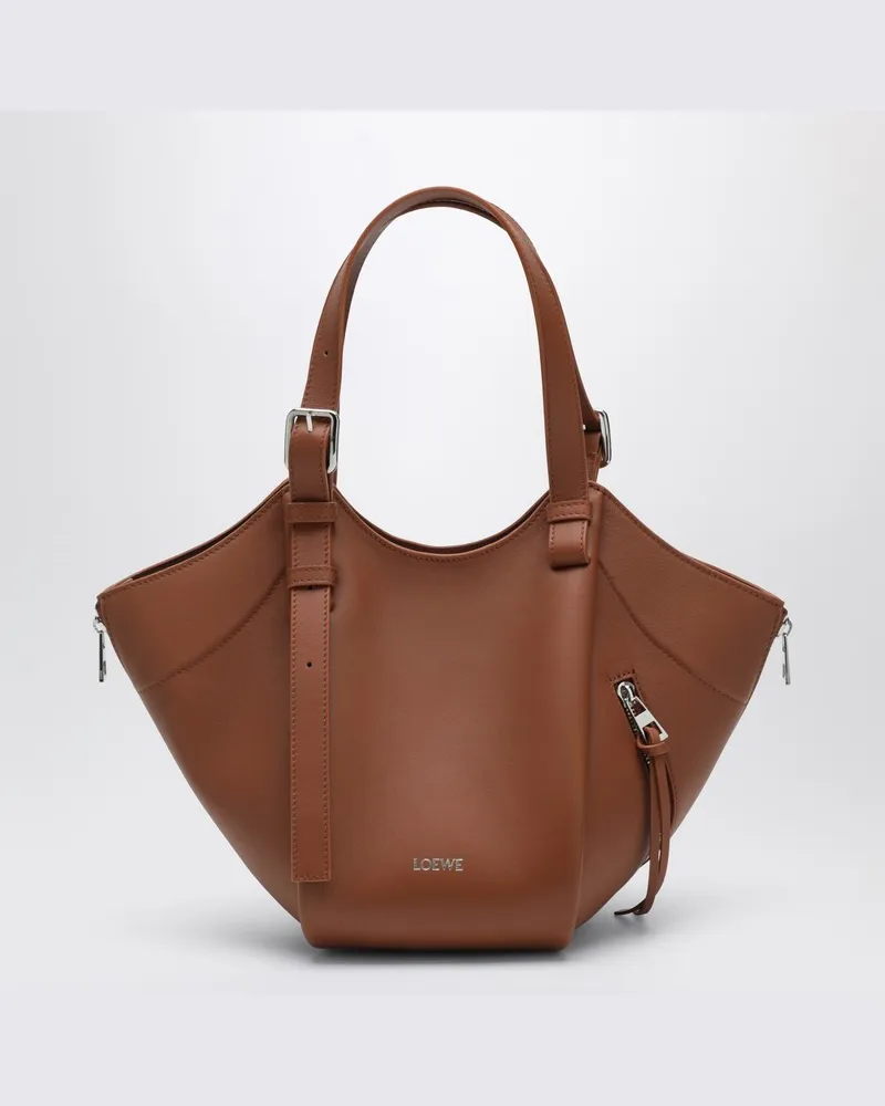 Loewe Tasche Hammock Flip in Hellbraun aus Leder Braun