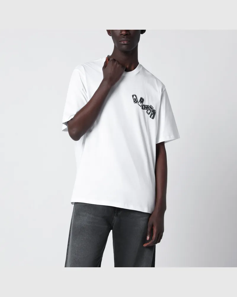 Amiri Weißes Domino T-Shirt Aus Baumwolle 