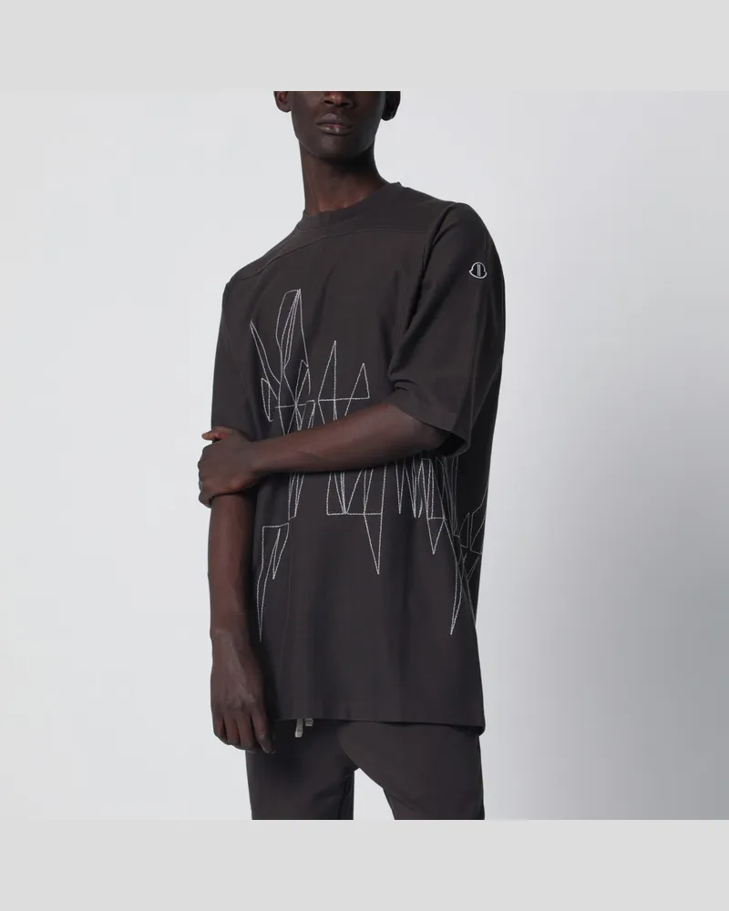 Moncler Jumbo-Baumwoll-T-Shirt in Schlammfarbe Brown