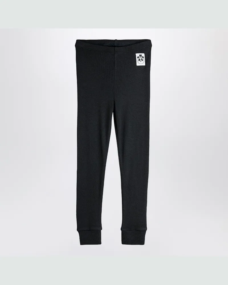 Mini Rodini Schwarze Modal-Leggings Black