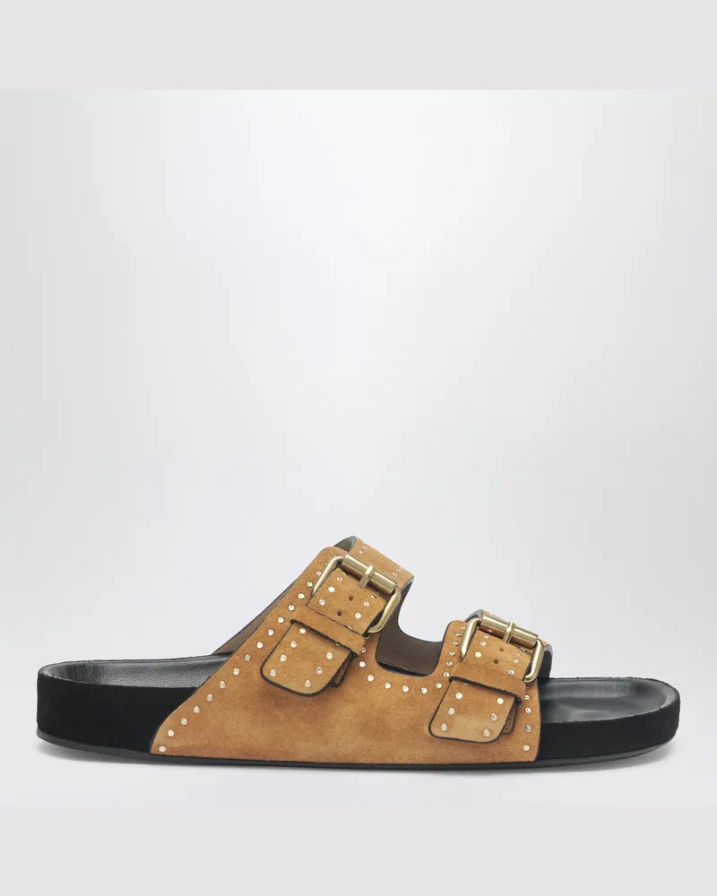 Isabel Marant Lennyo Sandalen aus haselnussfarbenem Wildleder Brown