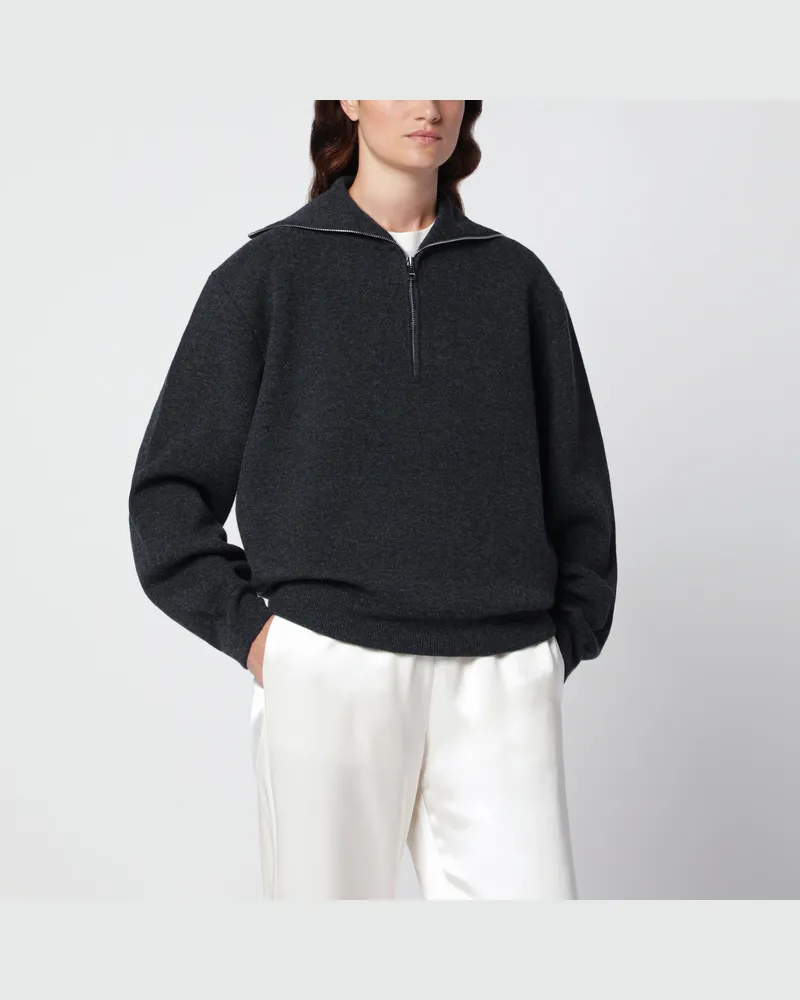 Róhe Pullover aus Wolle und Kaschmir in Anthrazitgrau Grey