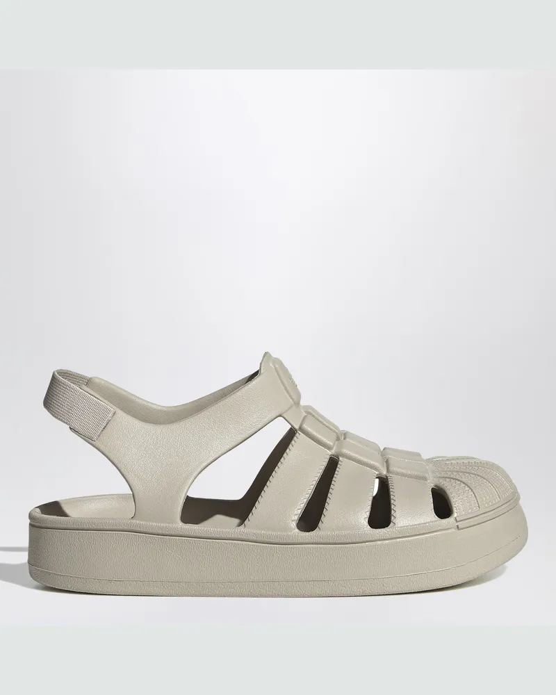 adidas Beigefarbene Superstar-Sandalen Grey