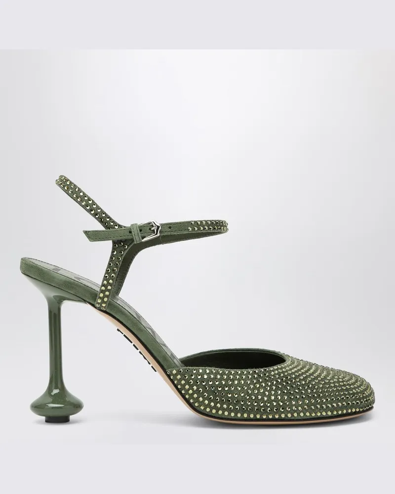 Loewe Grüne Strass-Ankle-Dekolleté-Spielzeug Grün