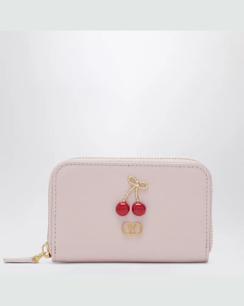 Valentino Garavani Cherryfic-Zip-Around-Portemonnaie in Quarzrosa Pink