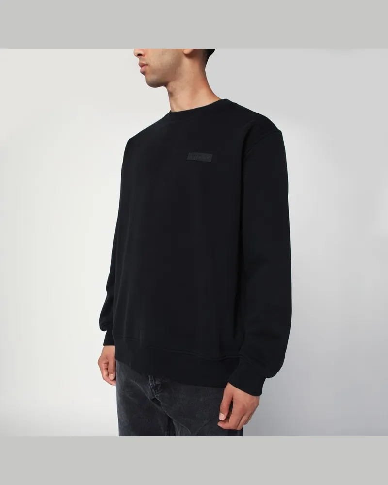 Givenchy Schwarzes Sweatshirt mit Rundhalsausschnitt aus Baumwolle Schwarz