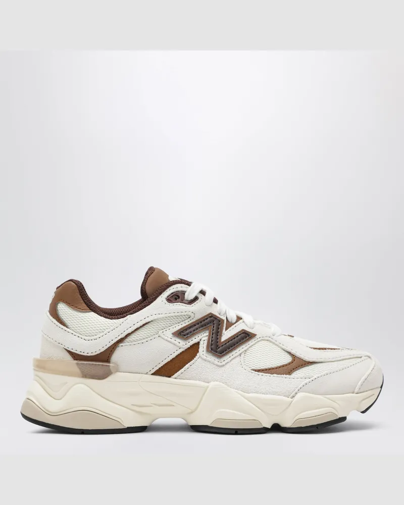 New Balance Beigefarbener 9060 Lace Sneaker aus Mesh und Wildleder Multicolor