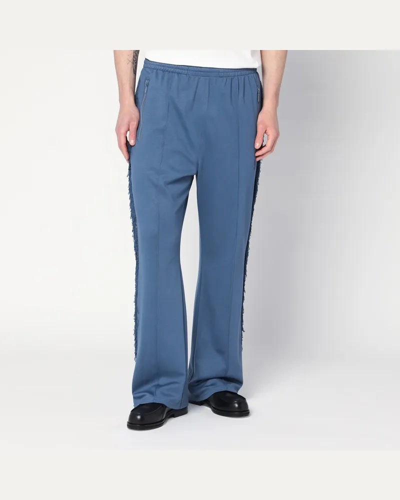 NEEDLES Schieferblaue Jogginghose mit Fransen Blau