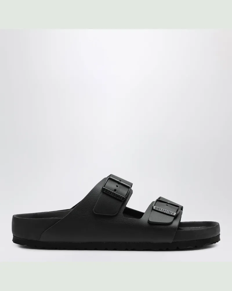 Birkenstock Schwarze Arizona Slides aus EVA und Naturleder Black