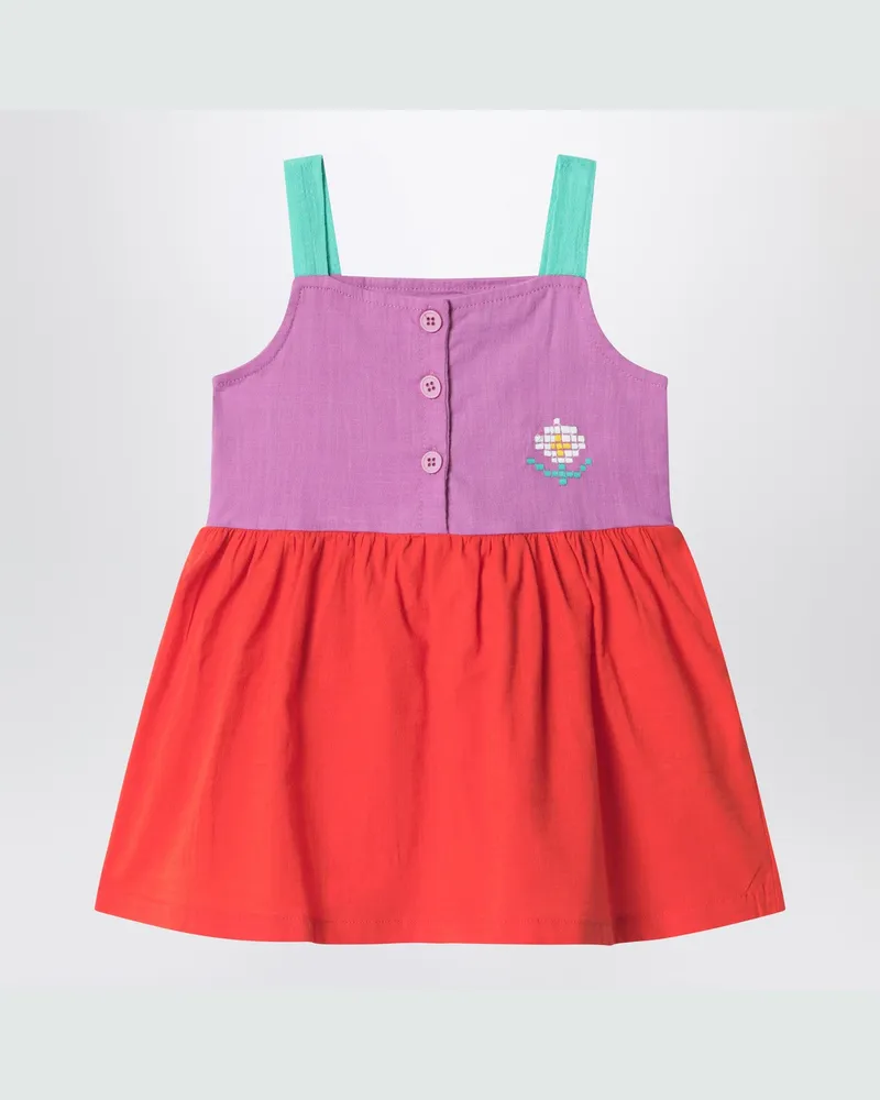 BOBO CHOSES Pixel Daisy Color-Block-Kleid Multicolor