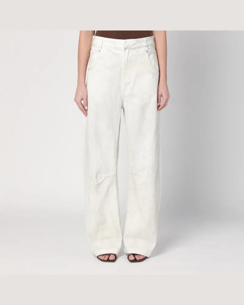 Entire Studios Elfenbeinfarbene Jeanshose White