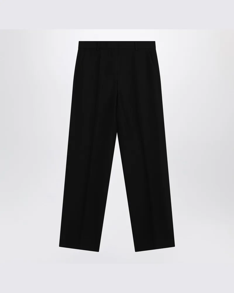 Totême Schwarze Hose aus Wollmischung Schwarz