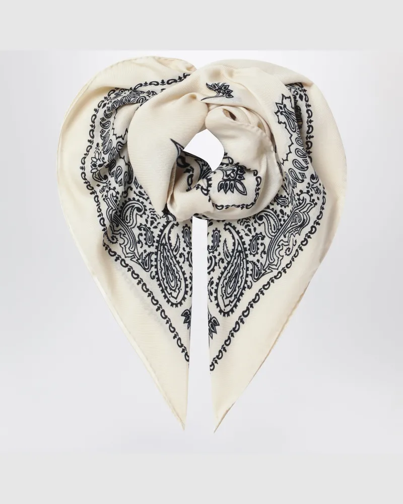 Destin Butterfarbenes Judy Bandana-Tuch aus Wolle White