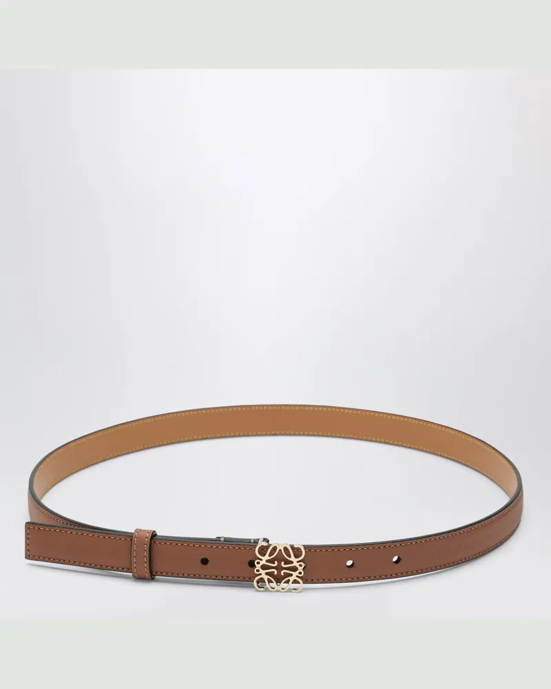 Loewe Anagram Gürtel aus genarbtem Kalbsleder Brown