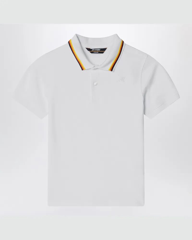 K-Way Jude Polo in Weiß aus Piqué-Baumwolle White