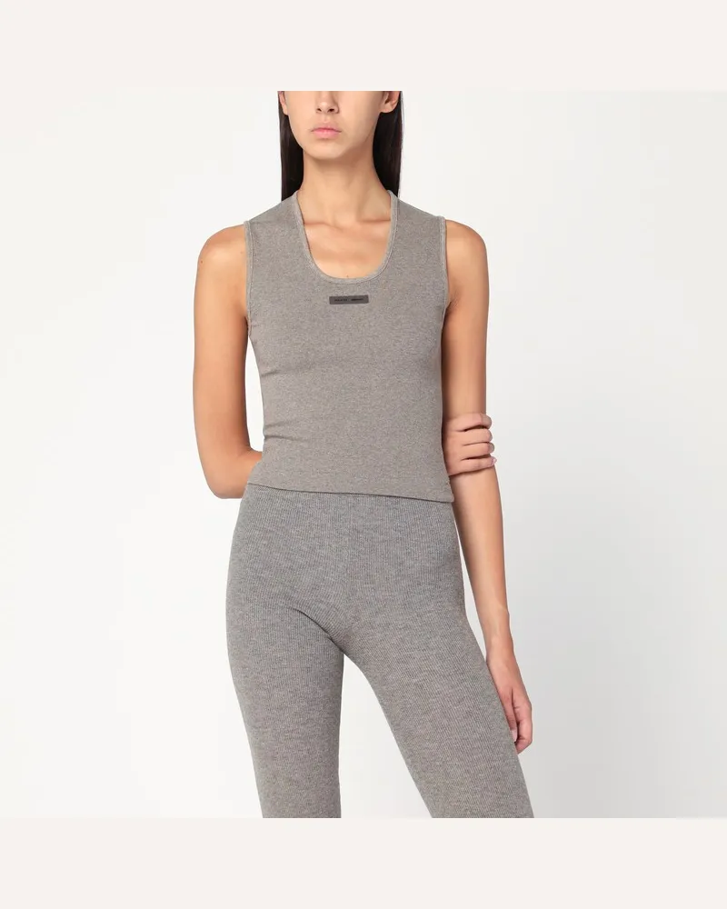 Fear of God Graues Ripp-Tanktop aus Baumwollmischung Grau