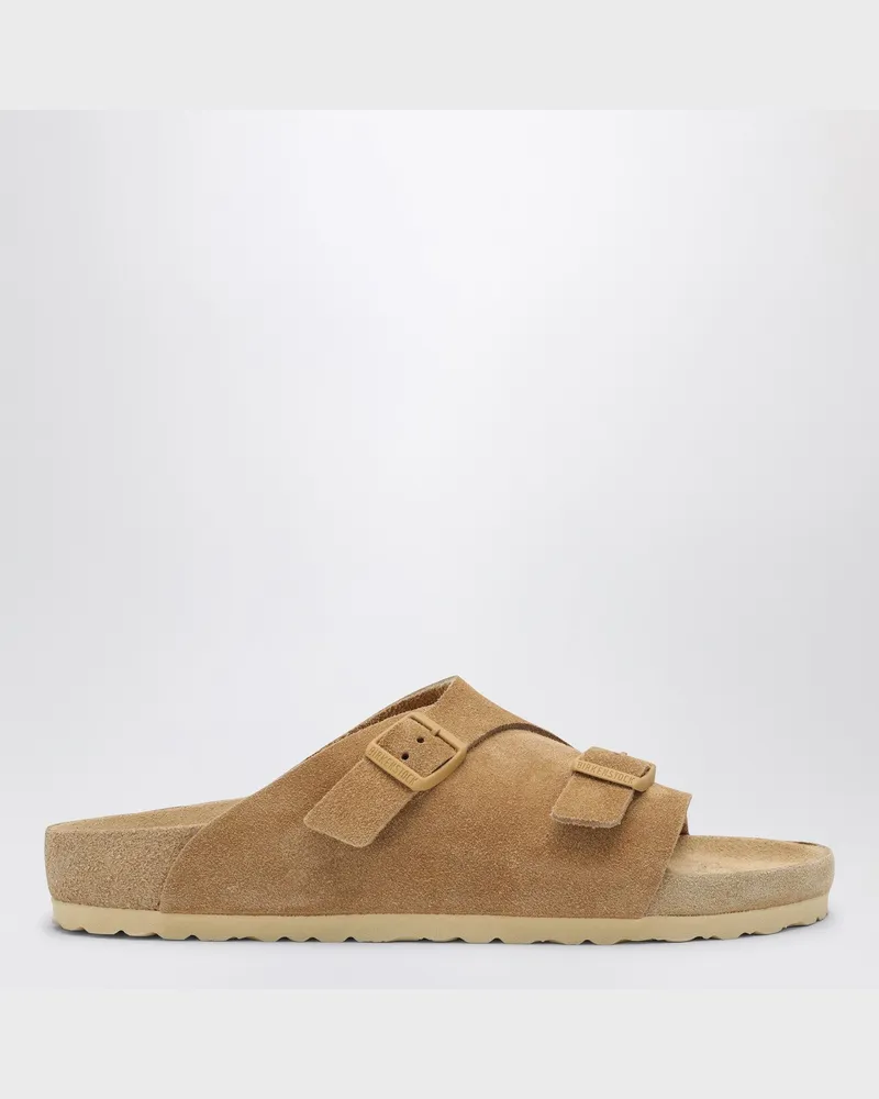 Birkenstock Pantolette Zürich Exquisite aus Wildleder cremefarbene Beige