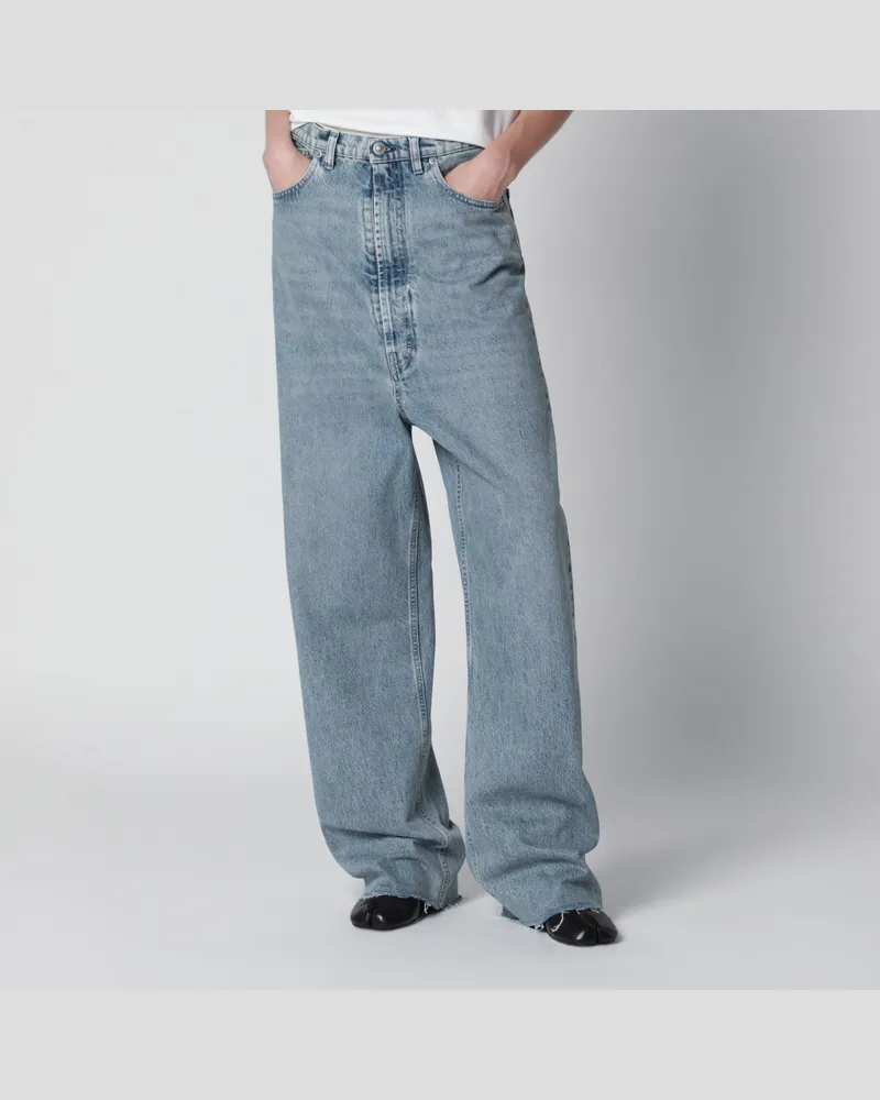 Maison Margiela Weite Five-Pocket-Jeans aus Baumwolle in Eisblau Light