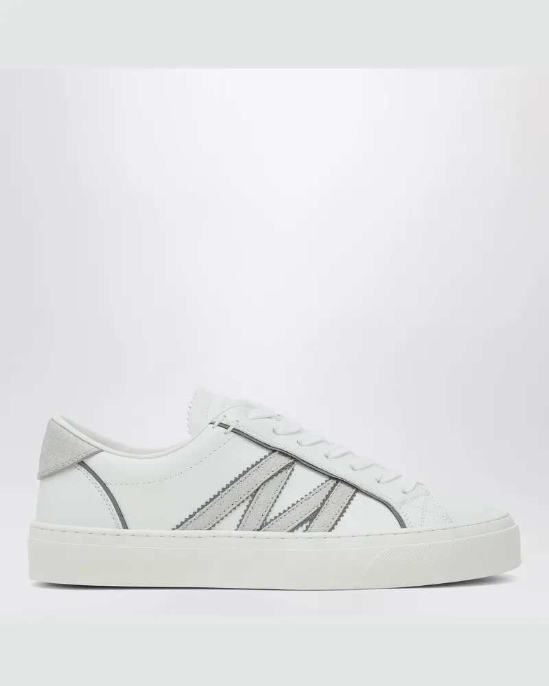 Moncler Weiße Leder Monaco2 Sneakers White