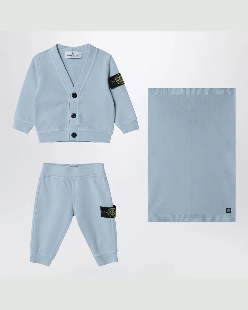 Stone Island Hellblaues zweiteiliges Set mit Decke Light