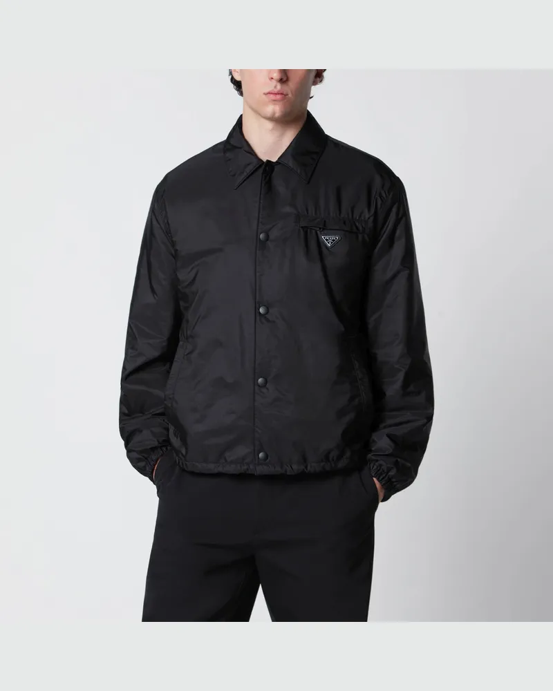 Prada Schwarze Re-Nylon Blousonjacke Black