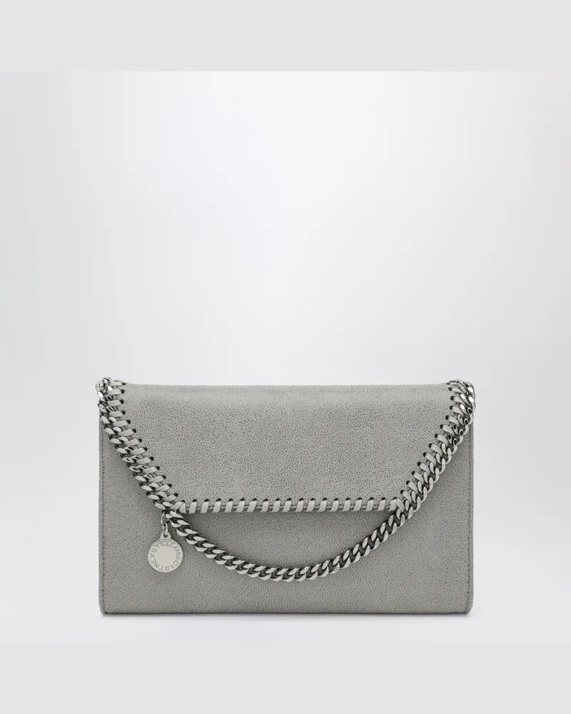 Stella McCartney Hellgraue Falabella Umhängetasche in Brieftaschenform Grey