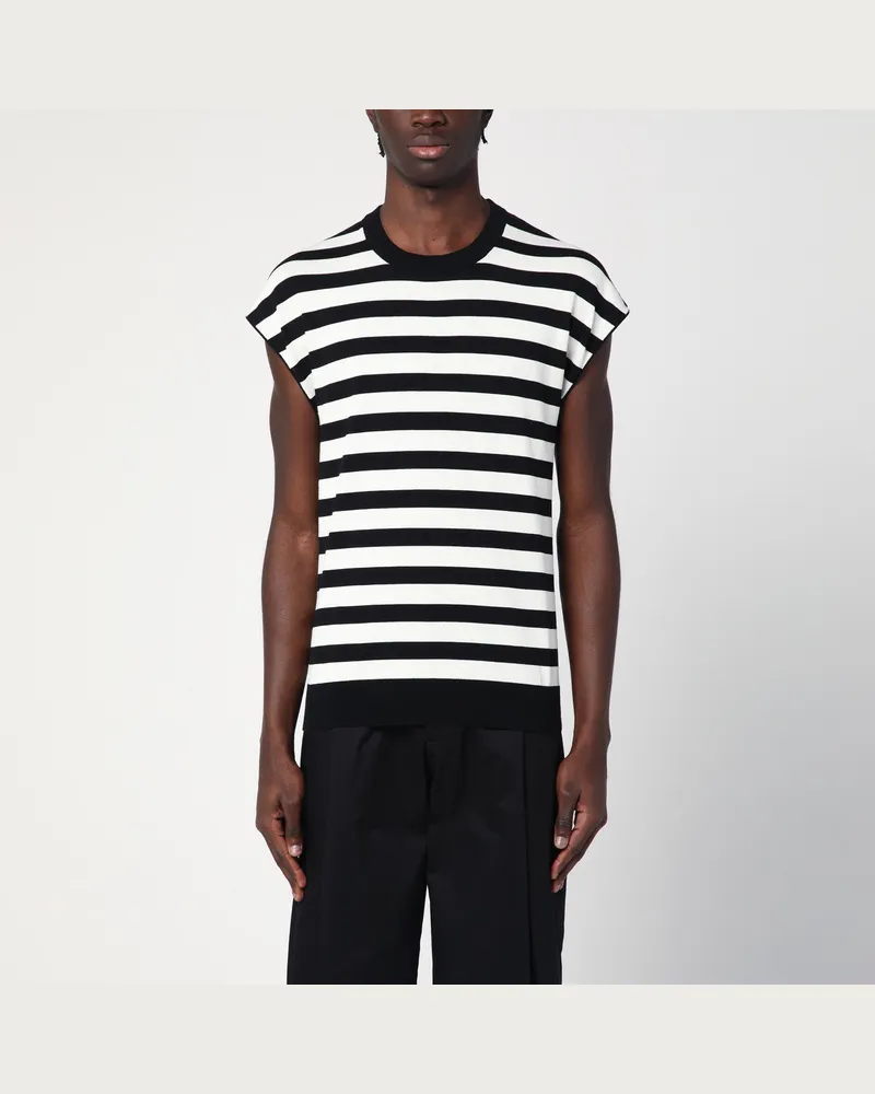 Dolce & Gabbana Ärmelloses gestreiftes Kimono-Shirt 