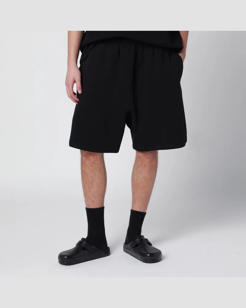 Entire Studios Schwarze Scuba-Shorts aus Baumwolle Black