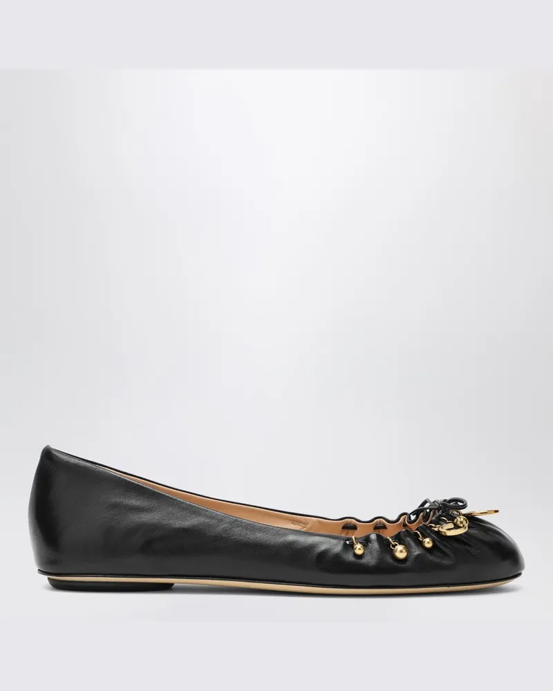 Chloé Schwarze Charms Ballerinas Schwarz