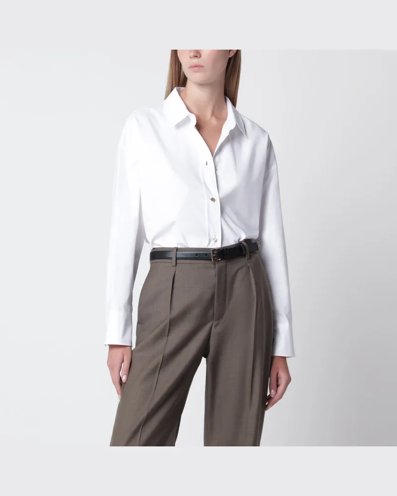 Max Mara Weißes Baumwollhemd White
