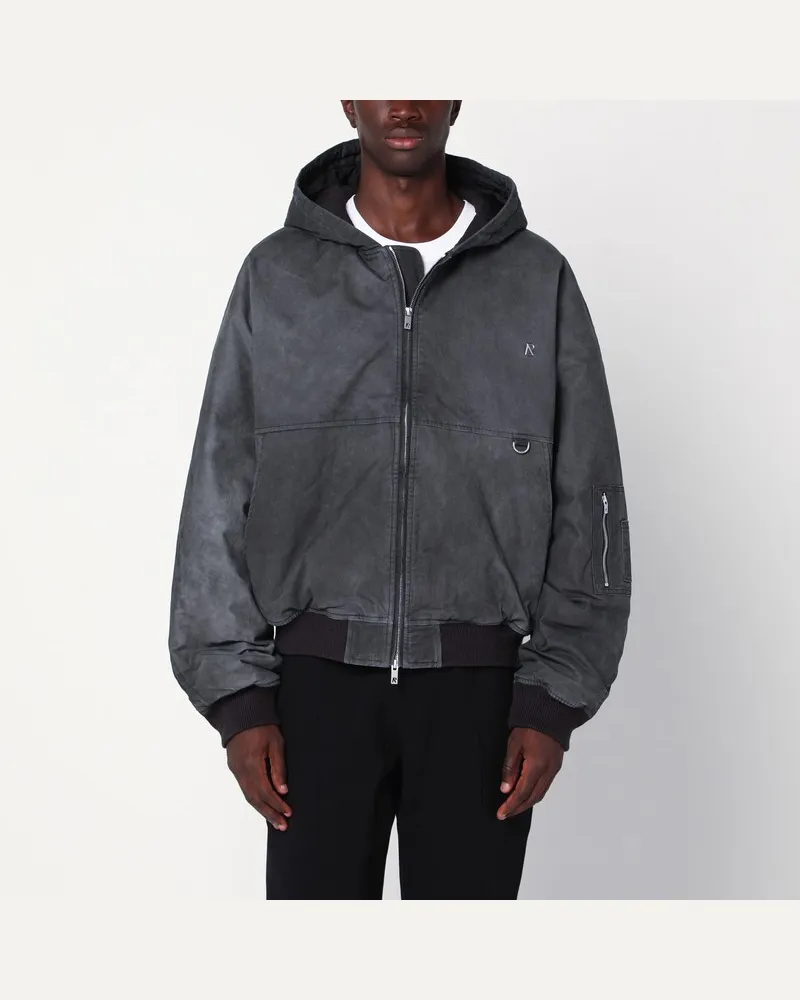 REPRESENT Jacke mit Kapuze in Schwarz mit Waschungseffekt Schwarz