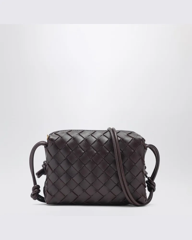 Bottega Veneta Mini Loop Kameratasche in Dark Barolo Burgunderrot