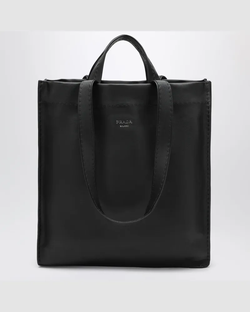 Prada Schwarze Shopping Bag aus Nappaleder Black