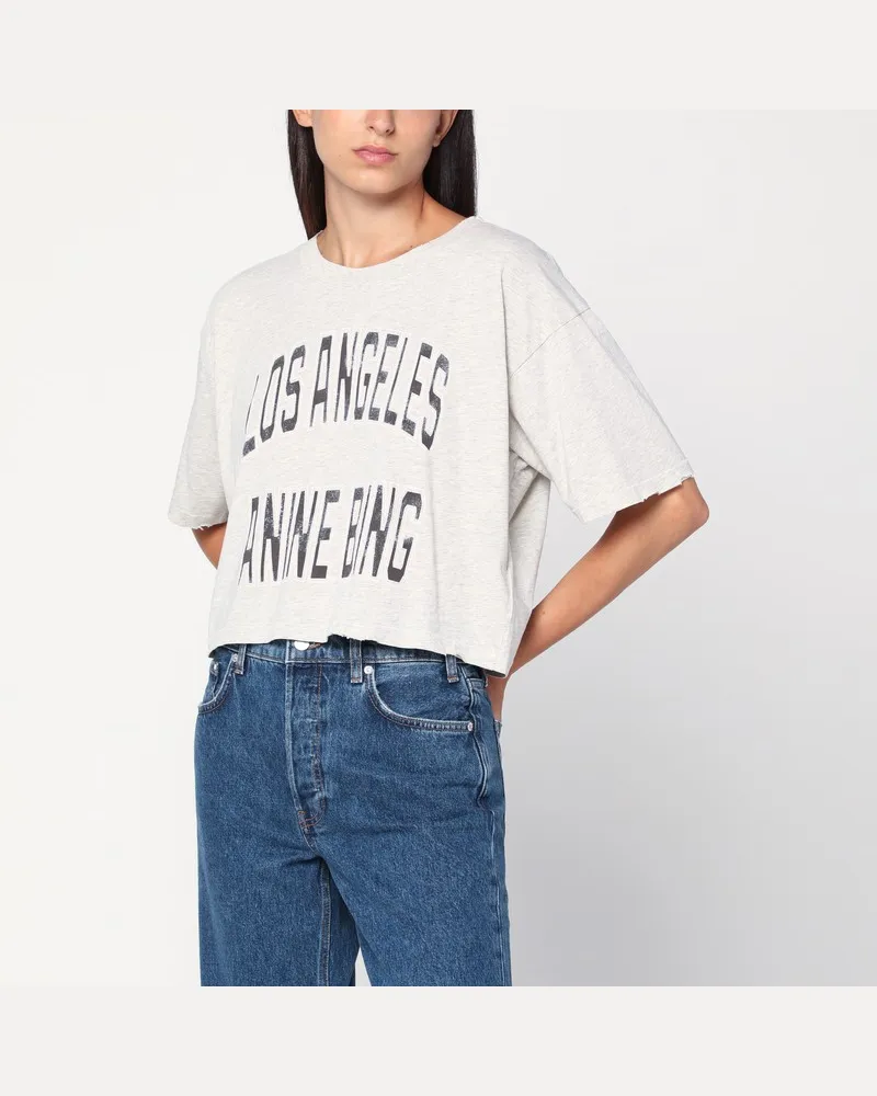 Anine Bing Johnny T-Shirt in Grau Grau