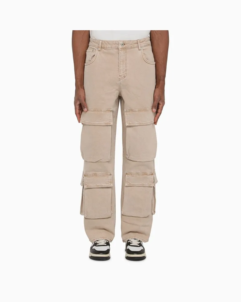 REPRESENT R3Ca Cargo-Hose aus beigem Denim Grau