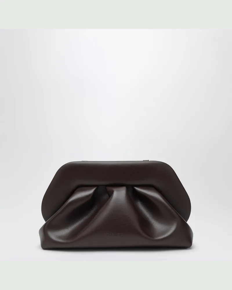 THEMOIRÈ Bios Clutch in Pflaumenfarbe aus Kunstleder Brown