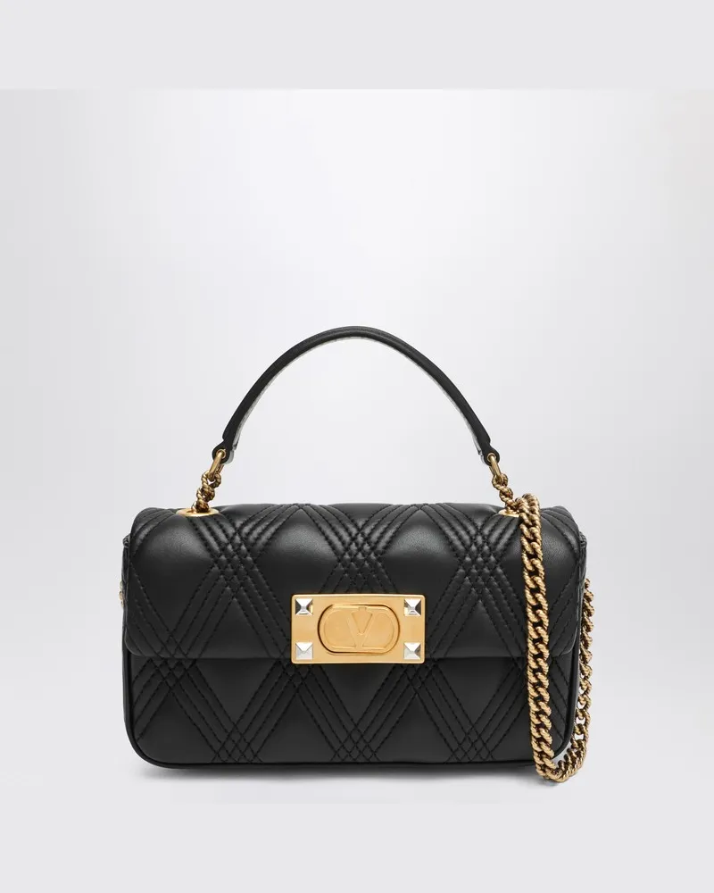 Valentino Garavani Kleine Schultertasche Quiltie 67 schwarz Schwarz