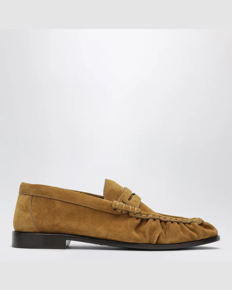 Saint Laurent Le Loafer Mokassins aus Wildleder in Cuoio Beige