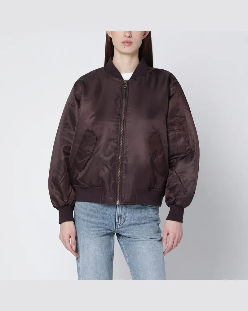 Anine Bing Leon dunkelbraune Bomberjacke Braun